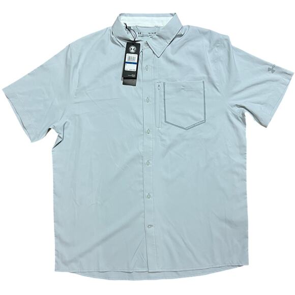 NWT Under Armour Gray Mens XL High Tide Shirt 1353335 UPF 30 - Picture 1 of 8